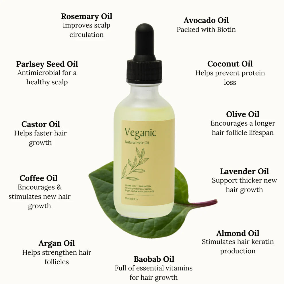 Veganic Natural Hair Growth Oil ( BUY 1 GET 1 FREE )